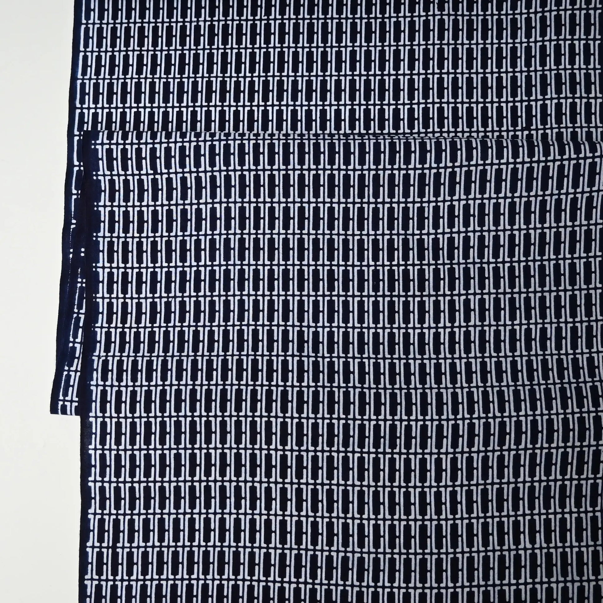 Vintage traditional Japanese men's yukata cotton fabric sold by the metre.