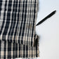 Stained  part of vintage Japanese indigo hand-loomed check cotton.