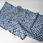 Full view of vintage handcrafted Arimatsu shibori cotton piece from a summer kimono yukata.