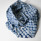 Vintage handcrafted Arimatsu shibori cotton piece from a summer kimono yukata.