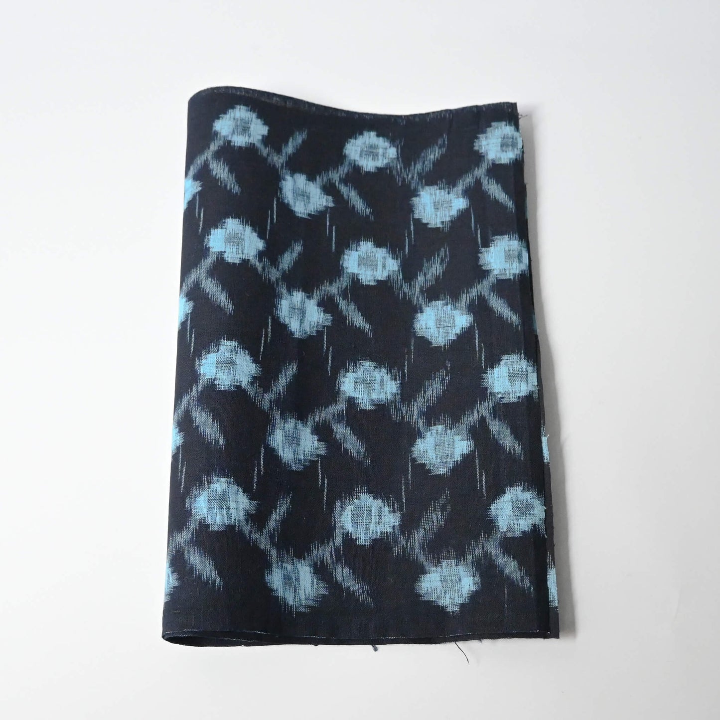 Vintage indigo kasuri cotton kimono fabric piece.