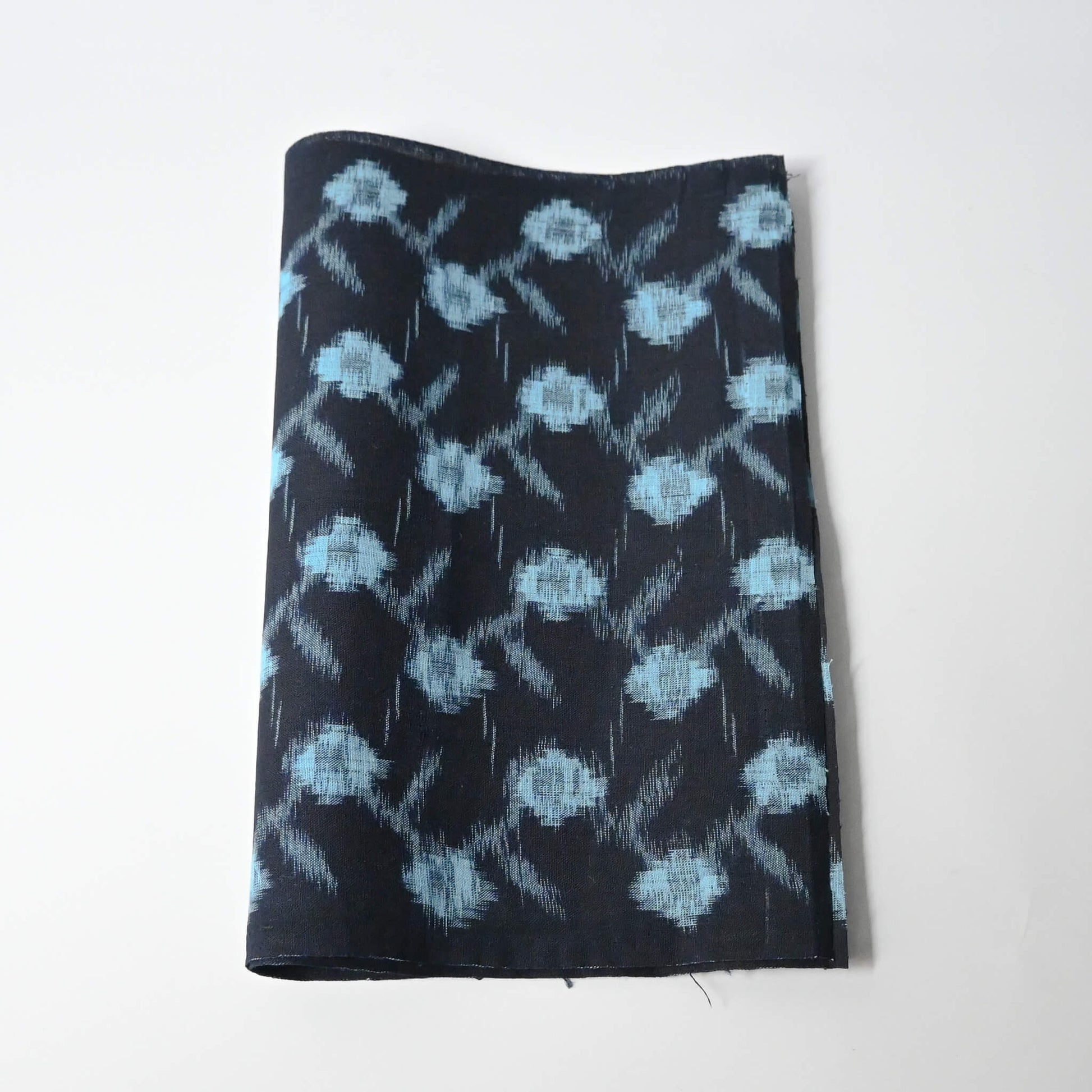 Vintage indigo kasuri cotton kimono fabric piece.