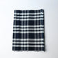 Vintage Japanese indigo check cotton, a futon cover panel from the 20th century.
