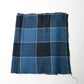 Vintage Japanese indigo check cotton futon cover panel with a bold grid pattern from the early to mid-20th Century.