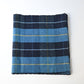 Vintage Japanese hand loomed indigo check cotton piece, striking yet elegant pattern.