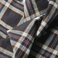 Close-up view of vintage indigo check cotton piece from a futon cover, mid-20th century.