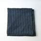 Vintage Japanese indigo stripe cotton large furoshiki from the mid-20th century.