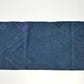 Detailed view of rare vintage indigo cotton tube cloth with mends.