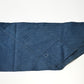 Detailed view of rare vintage indigo cotton tube cloth with mends.