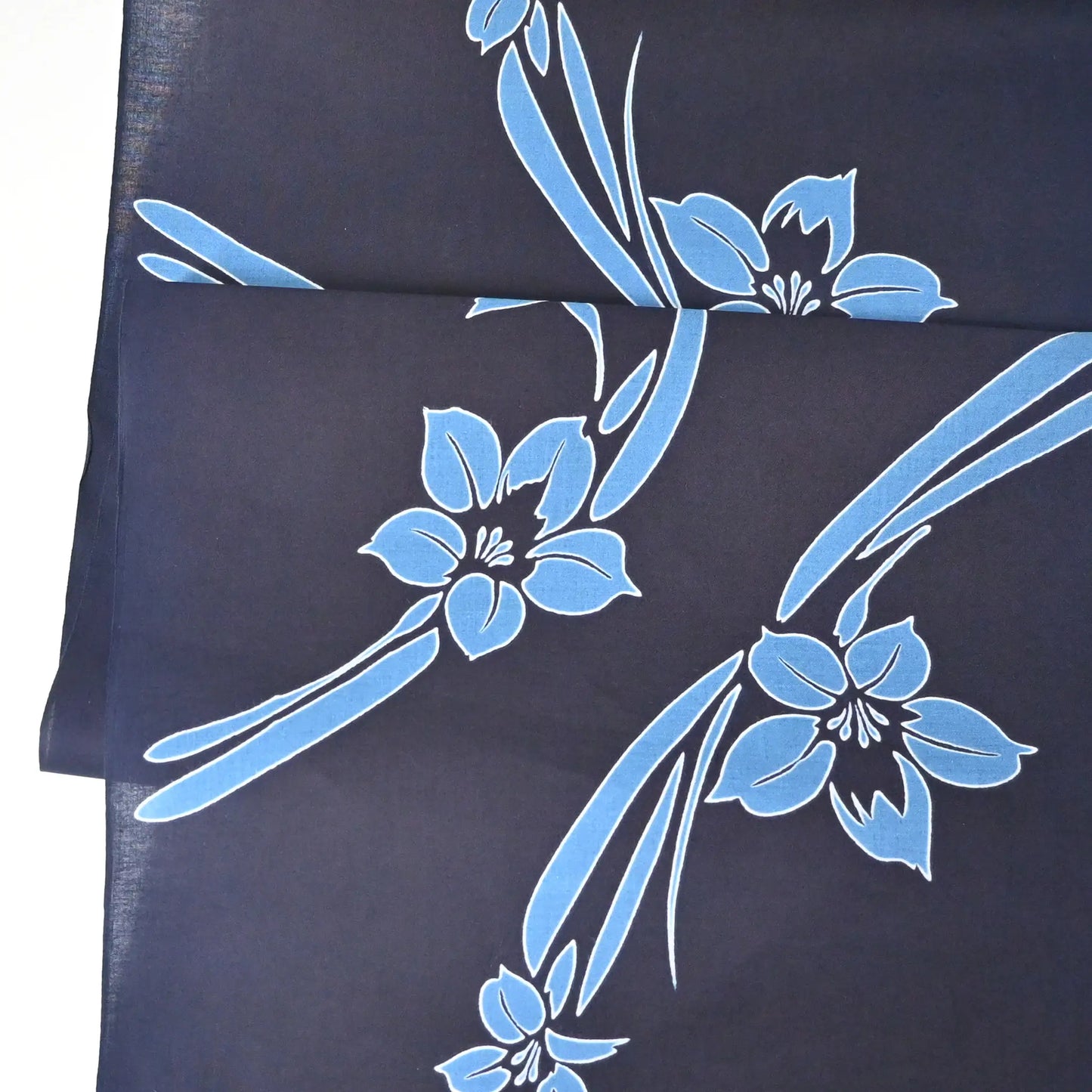 Vintage Indigo Dyed Yukata Cotton Sold By The Metre