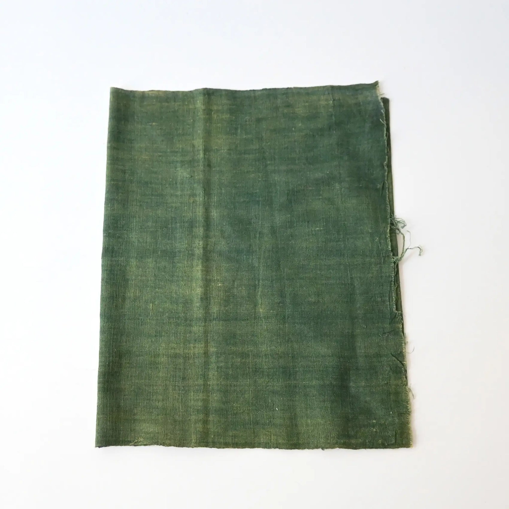 Vintage Japanese green cotton, indigo plus yellow dye, from the mid-20th century.