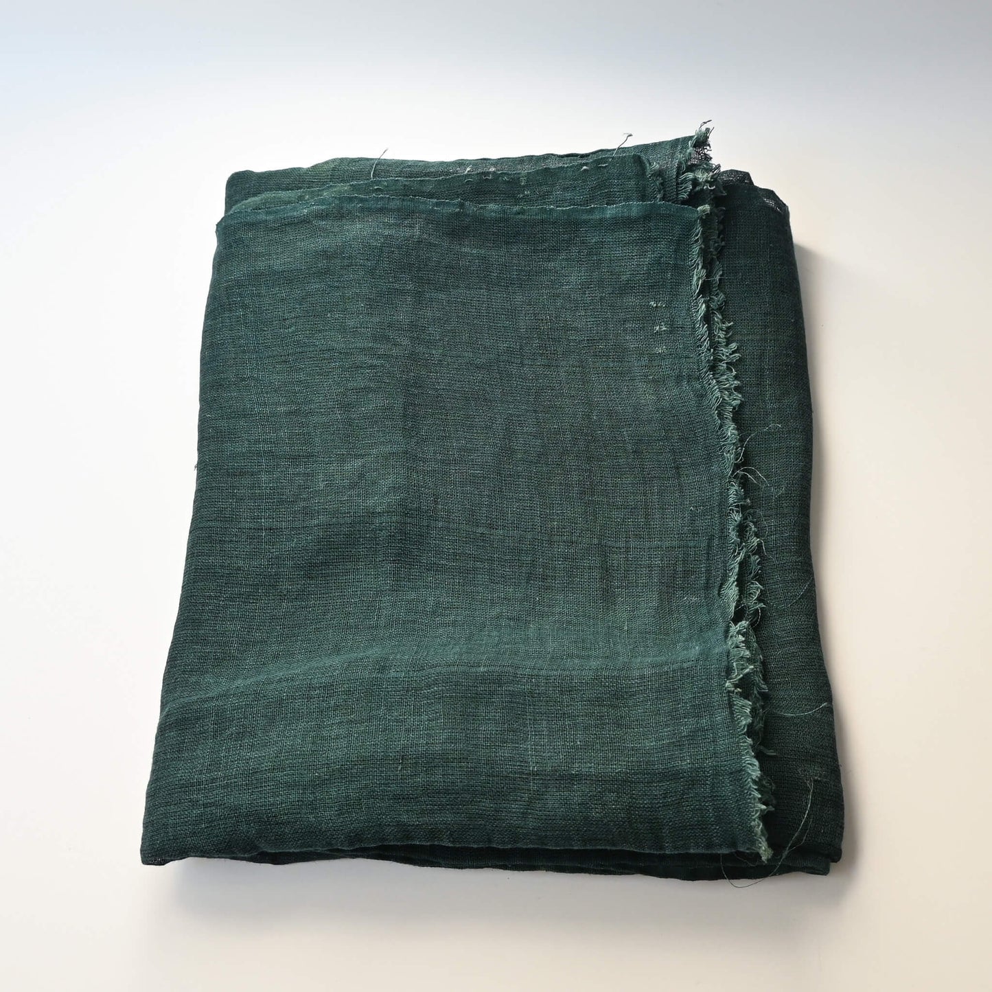 Vintage Japanese indigo green hemp piece, originally Kaya mosquito net.