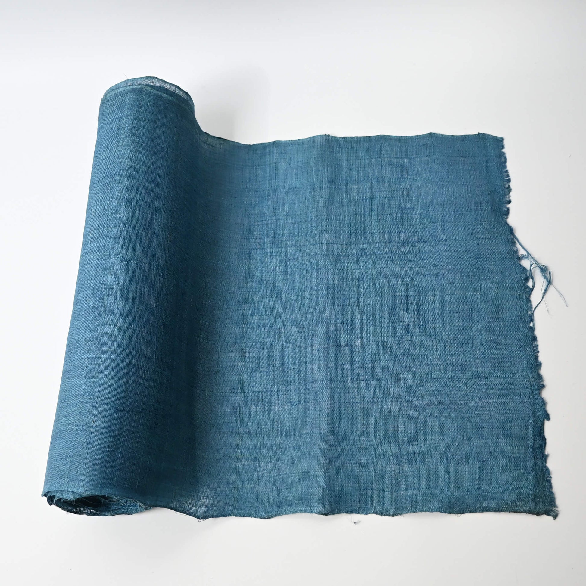 Vintage Japanese indigo hemp fabric sold by the metre.