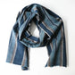 Vintage Japanese indigo stripe cotton futon cover panel, can be worn as a scarf.