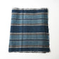 Vintage Japanese indigo stripe cotton futon cover panel.