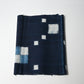 Vintage Japanese indigo kasuri cotton panel from San'in region, a simple geometric pattern.