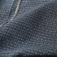Detailed view of vintage four-panel indigo cotton futon cover with subtle Kasuri pattern from 20th century.