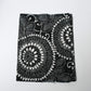 Vintage indigo katazome stencil dyed cotton piece with a bold chrysanthemum design.