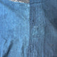Detailed view of vintage Japanese indigo Katazome dyed and indigo plain cotton futon cover.