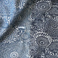 Detailed view of vintage Japanese indigo Katazome dyed and indigo plain cotton futon cover.