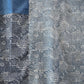 Detailed view of vintage Japanese indigo Katazome dyed and indigo plain cotton futon cover.
