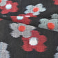 Detailed  view of vintage indigo Kurume kasuri cotton with rare plum blossom pattern from the mid-20th century.