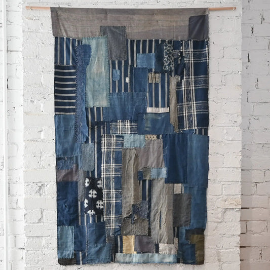 Vintage Boro Indigo Cotton Futon Cover