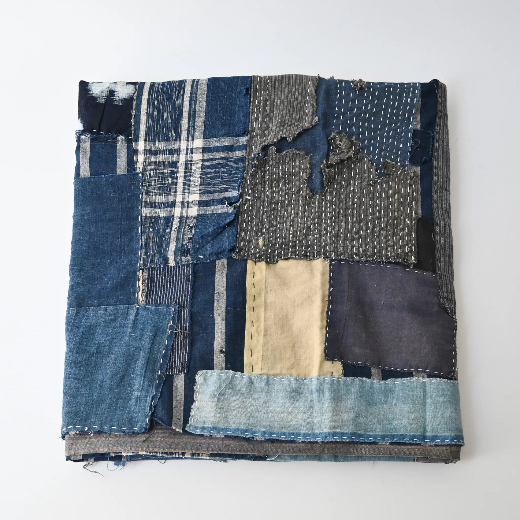 Vintage Boro Indigo Cotton Futon Cover