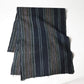 Vintage Japanese indigo stripe cotton piece from a futon cover, mid-20th century.