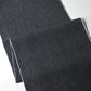 Full view of vintageJapanese heavy weight indigo stripe cotton fabric piece from undone kimono.