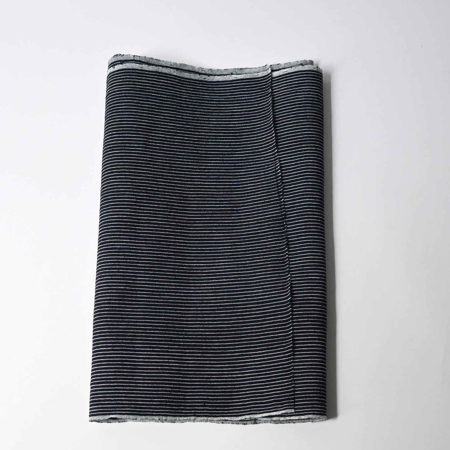 VintageJapanese heavy weight indigo stripe cotton fabric piece from undone kimono.