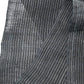 Close-up view of vintage indigo stripe hemp piece from undone kimono.