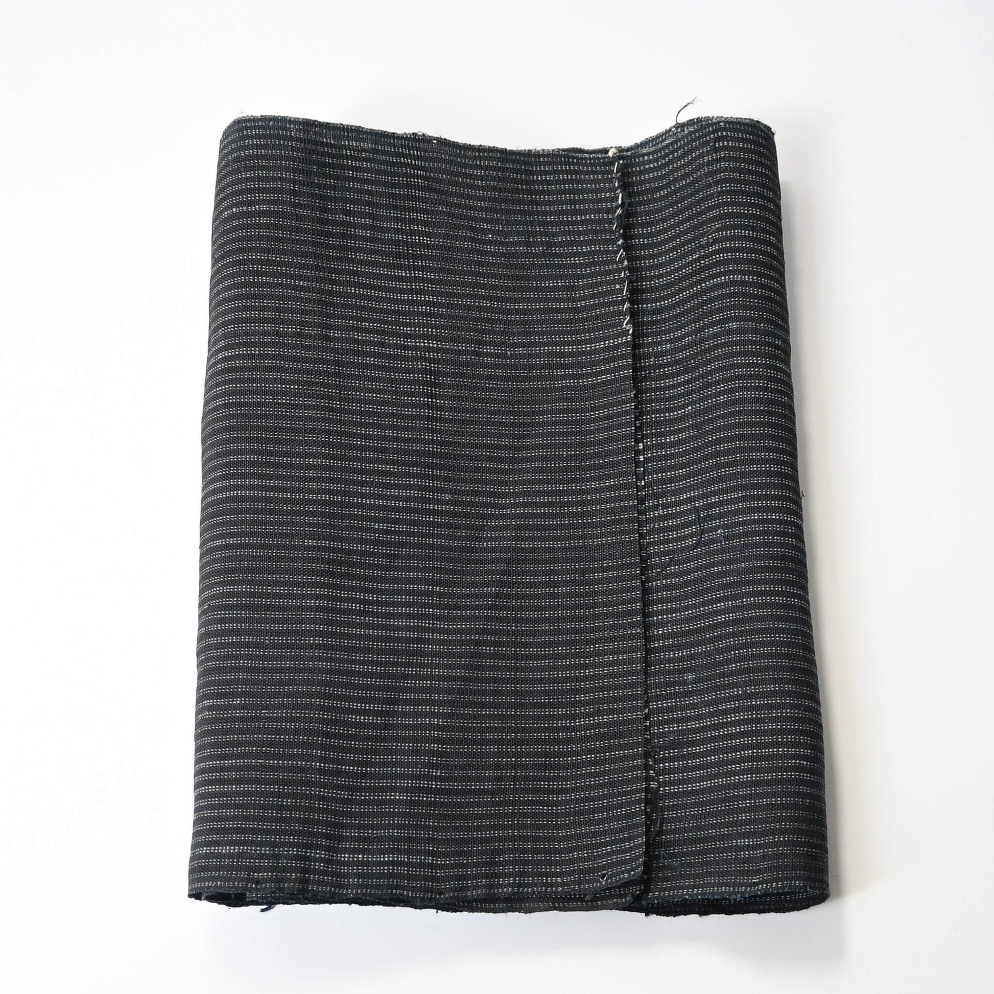 Vintage indigo stripe hemp piece from undone kimono.