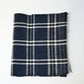 Vintage Japanese indigo zanshi ori cotton with check pattern.