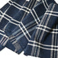 Vintage Japanese indigo zanshi ori cotton with check pattern.
