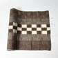 Vintage Isesaki Meisen silk kimono fabric with woven bold check pattern, mid-20th century.