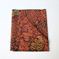 Vintage Japanese autumn colour palette heavy silk crepe kimono fabric with a botanical pattern.