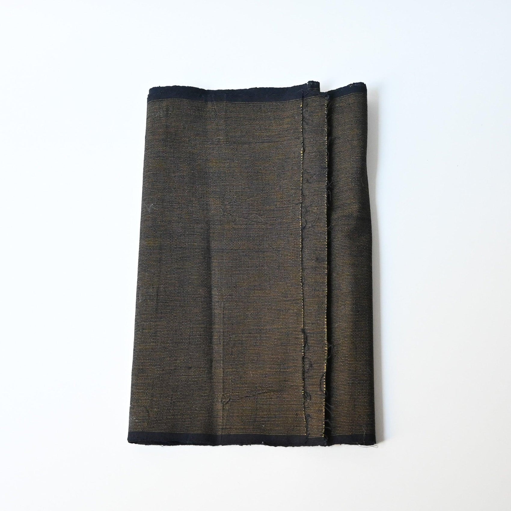 Vintage Japanese indigo and khaki pinstripe cotton piece.