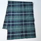Full view of vintage Japanese indigo check cotton from futon cover.