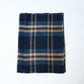 Vintage Japanese indigo check cotton, originally part of futon cover from the mid-20th century.