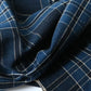 Detailed view of vintage Japanese indigo check cotton from a  futon cover.