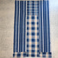 Full view of Vintage Japanese indigo futon cover with check and stripe from mid-20th century.