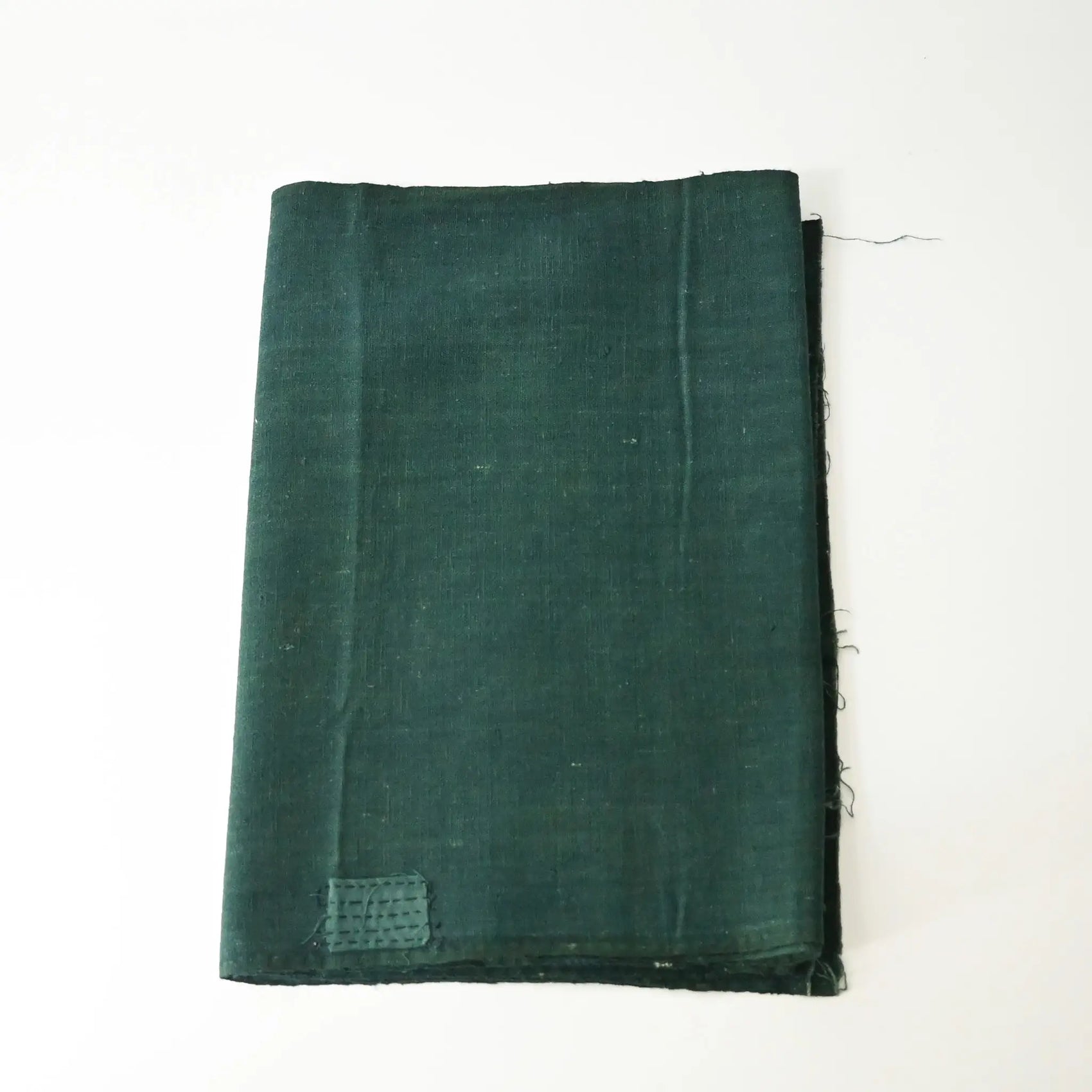 Vintage Japanese indigo green futon cover panel from the early 20th century.