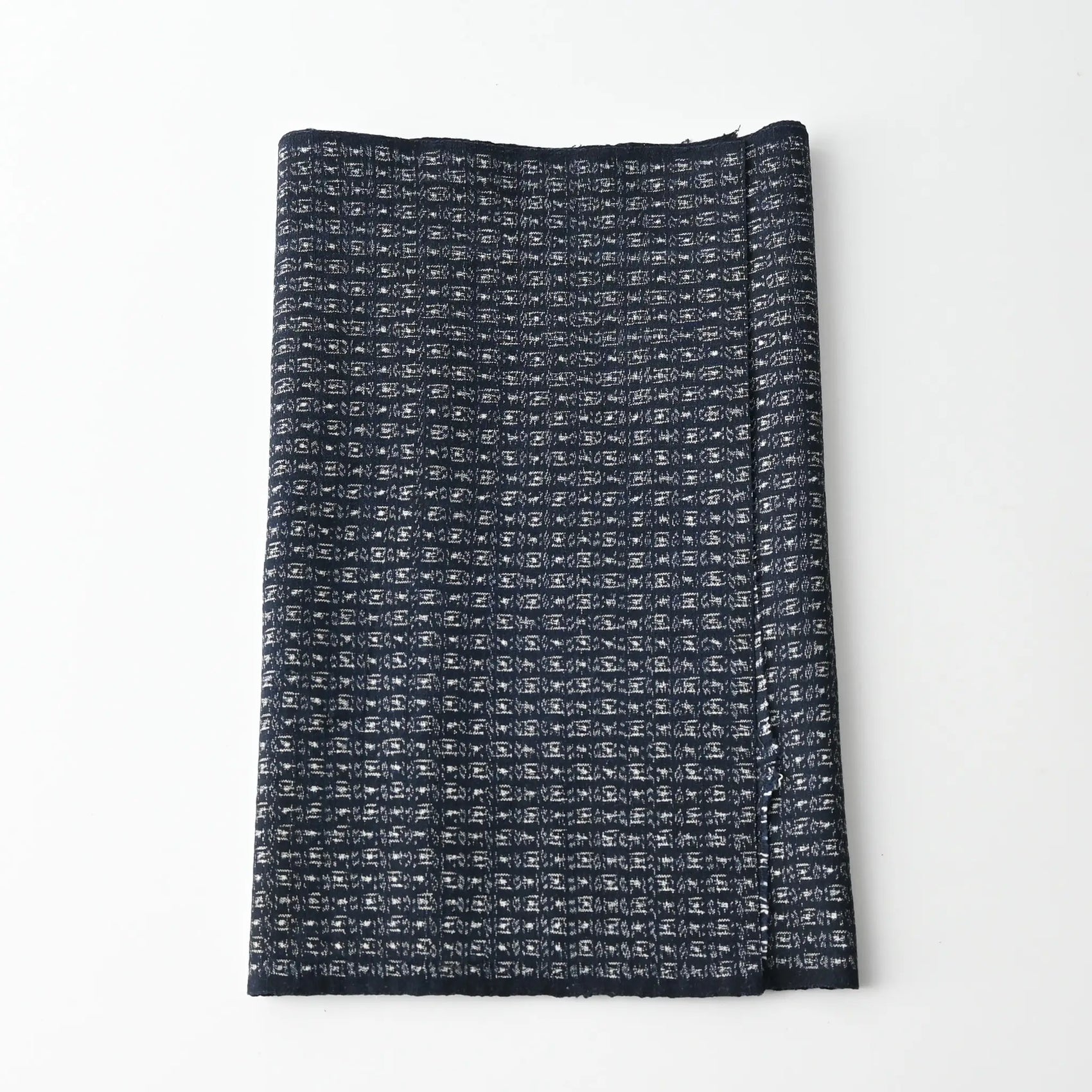 Vintage Japanese indigo kasuri cotton piece from the mid-20th century.