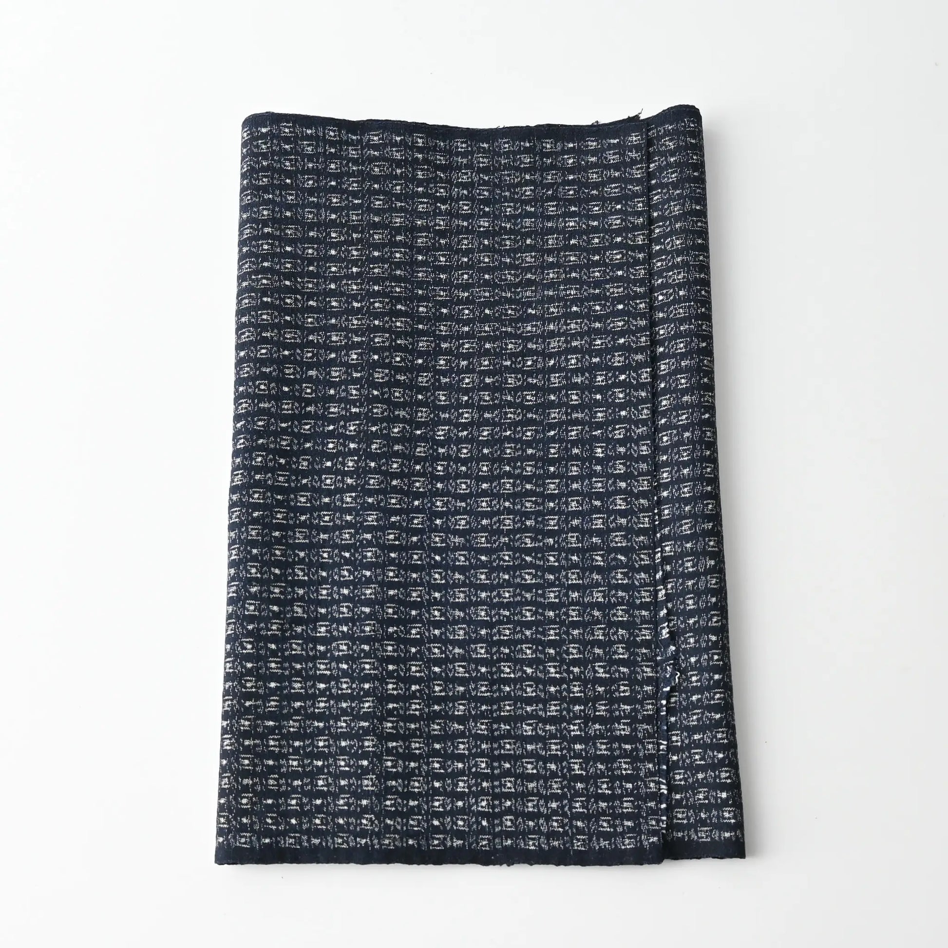 Vintage Japanese indigo kasuri cotton piece from the mid-20th century.