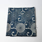 Vintage Japanese indigo Katazome dyed cotton with chrysanthemum karakusa motif from the early 20th C.