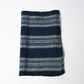 Vintage Japanese indigo stripe cotton piece, originally a part of a futon cover, mid-20th century.