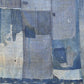 Part of vintage old Japanese Boro indigo cotton futon cover, showcasing beautifully worn out parts.