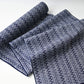 Full view of vintage traditional Japanese men's cotton yukata fabric with geometric pattern.