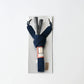 Vintage/recycled men's haorihimo, silk braided cords in deep navy.